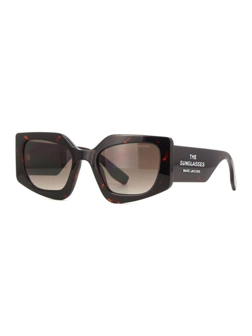 New Authentic Marc Jacobs Unisex Shiny Dark Havana Cat Eye Acetate Sunglasses